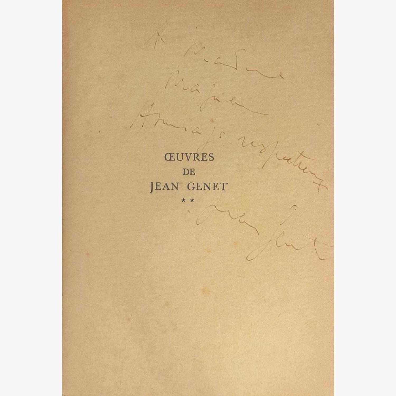 [Literature] Genet, Jean Group of 2 Titles: One Signed Limited Edition, and One Inscribed