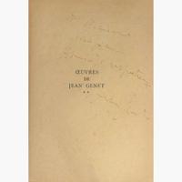 [Literature] Genet, Jean Group of 2 Titles: One Signed Limited Edition, and One Inscribed
