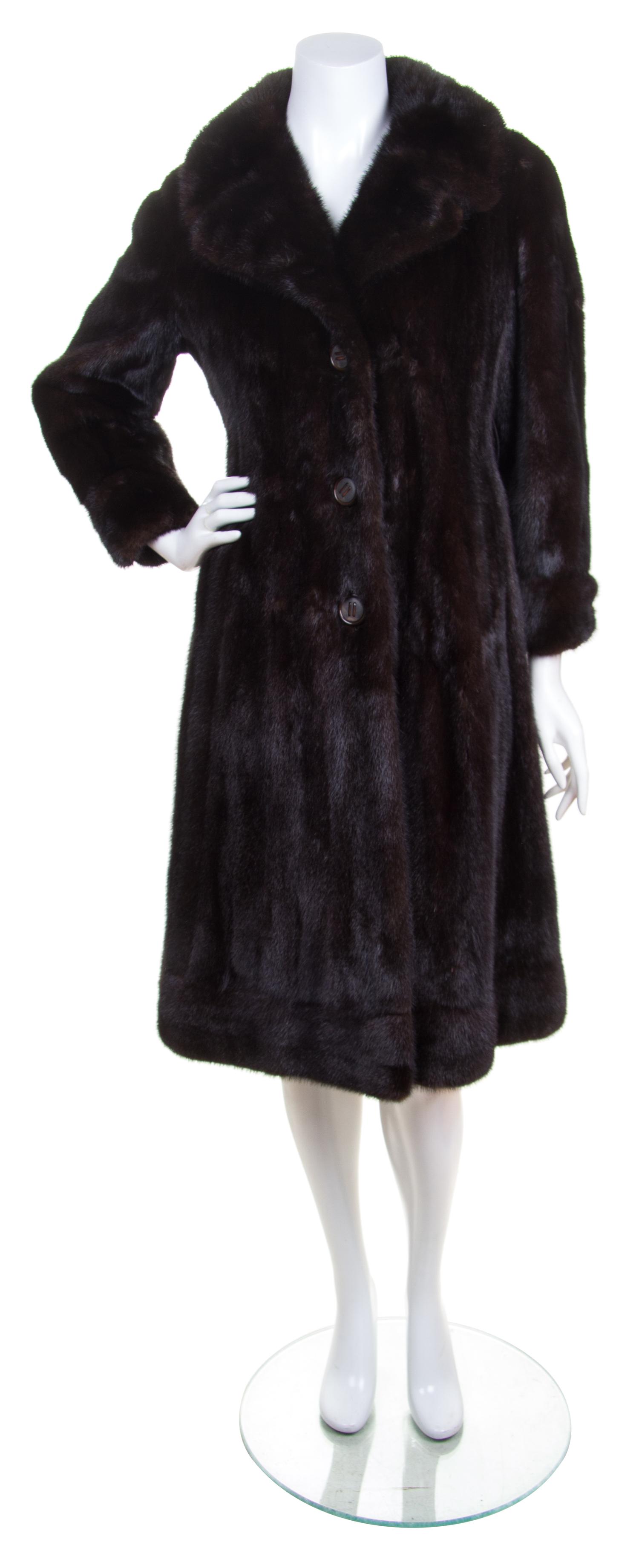 A Silver & Landau Brown Mink Coat,