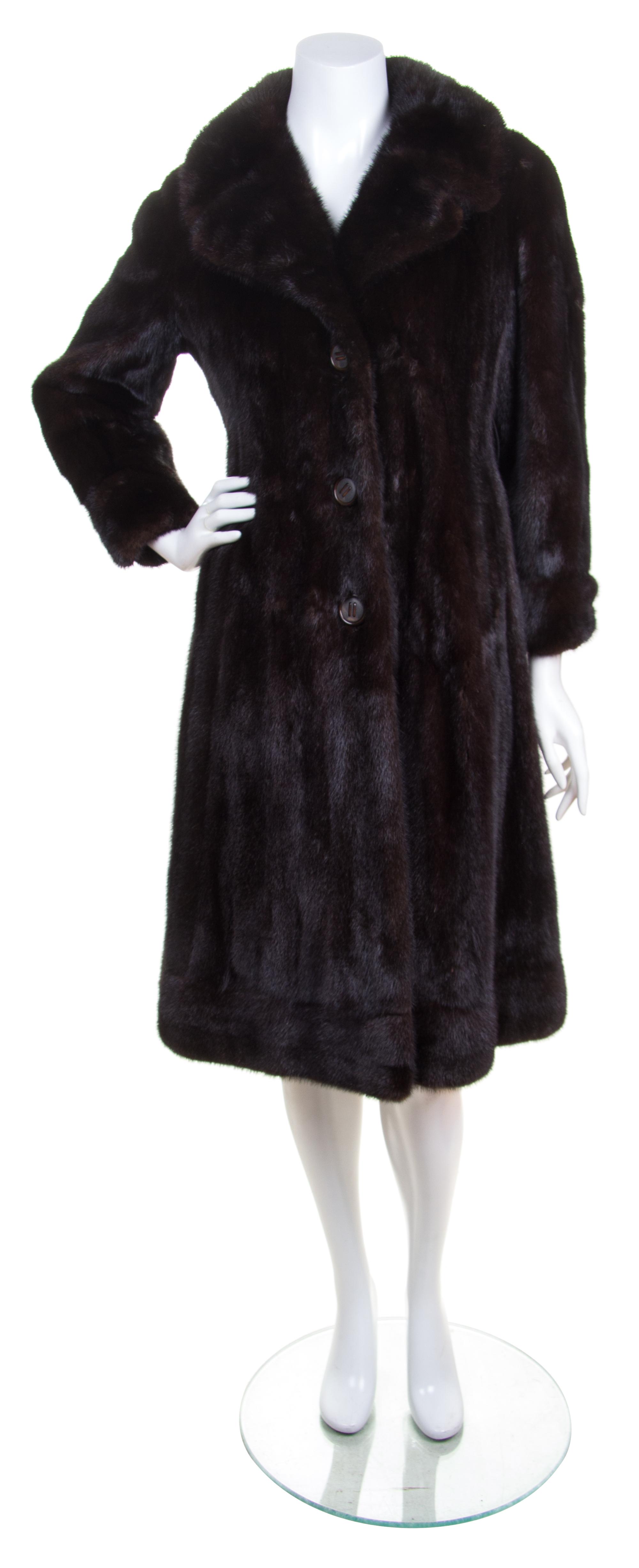A Silver & Landau Brown Mink Coat,