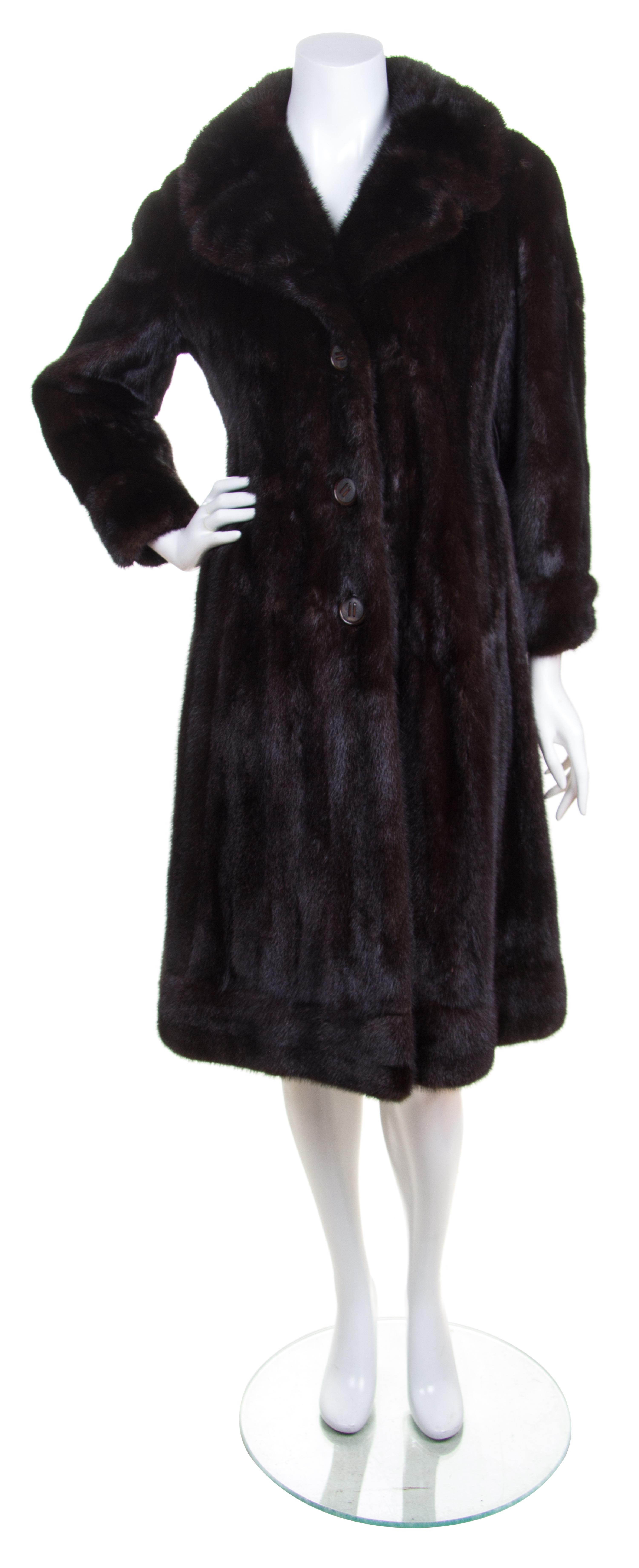 A Silver & Landau Brown Mink Coat,
