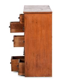 A Grain Painted Pine 36-Drawer Chest