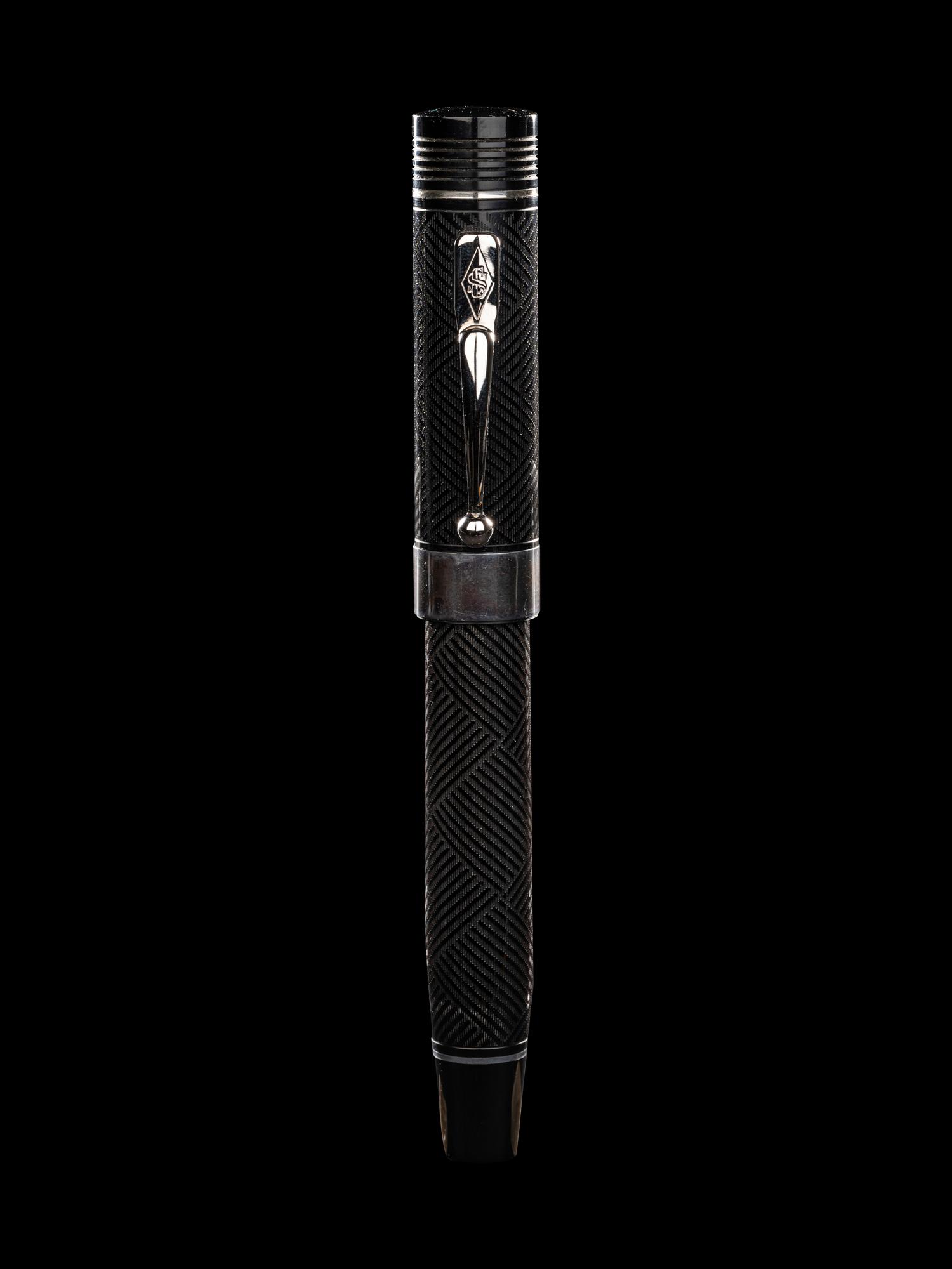 Conway Stewart: Churchill-Ebonite and Silver Trim Limited Edition Rollerball Pen