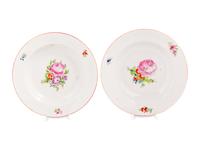 A Pair of Popov Factory Porcelain Soup Plates