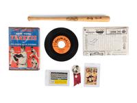 A Collection of Vintage Mickey Mantle and New York Yankees Items Including Mantle Signed Scorecard and 1960s Bobblehead (Beckett Authentication Services)