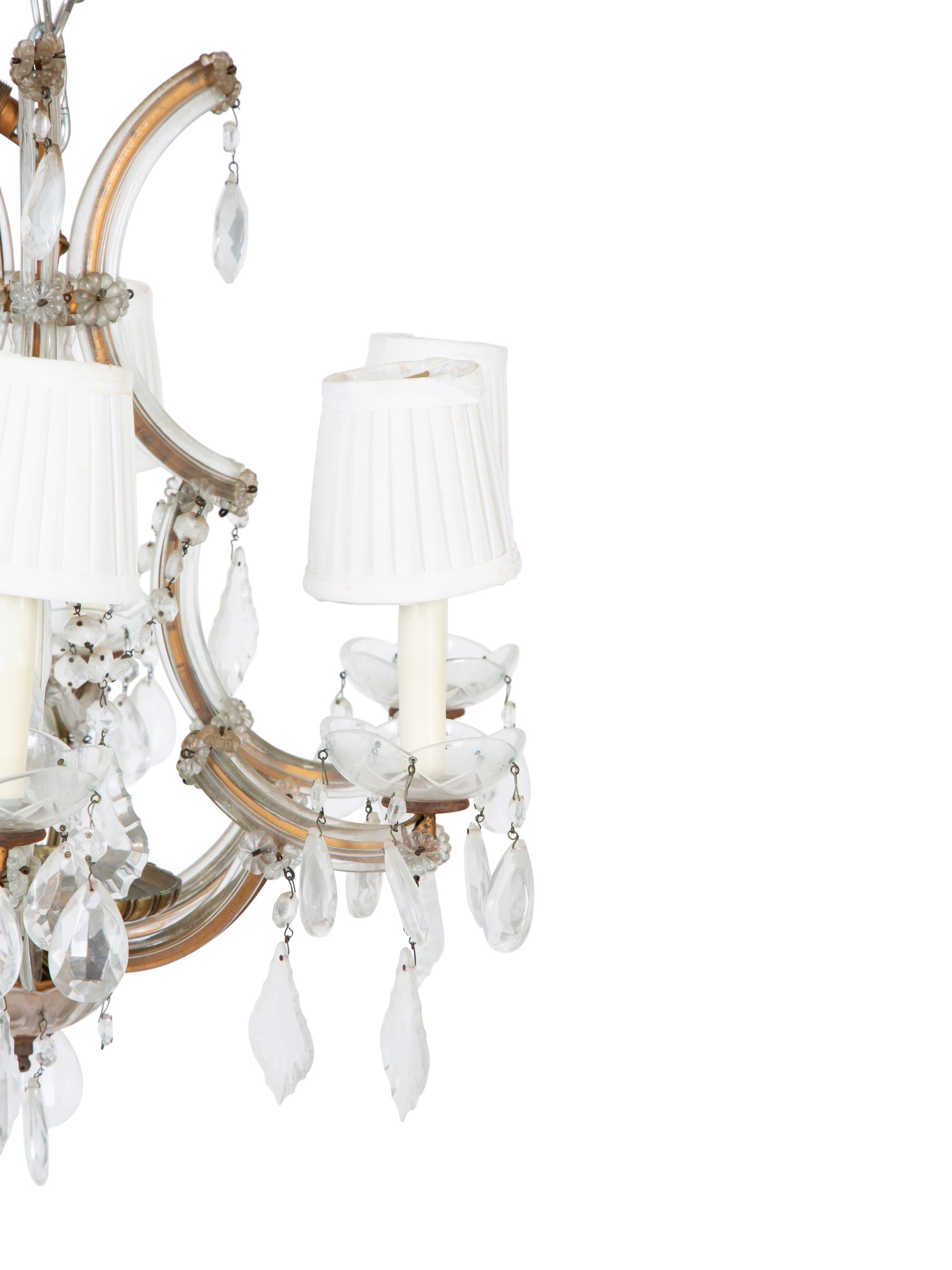 A Louis XV Style Six-Light Gilt Metal and Glass Hall Chandelier — 20TH CENTURY
