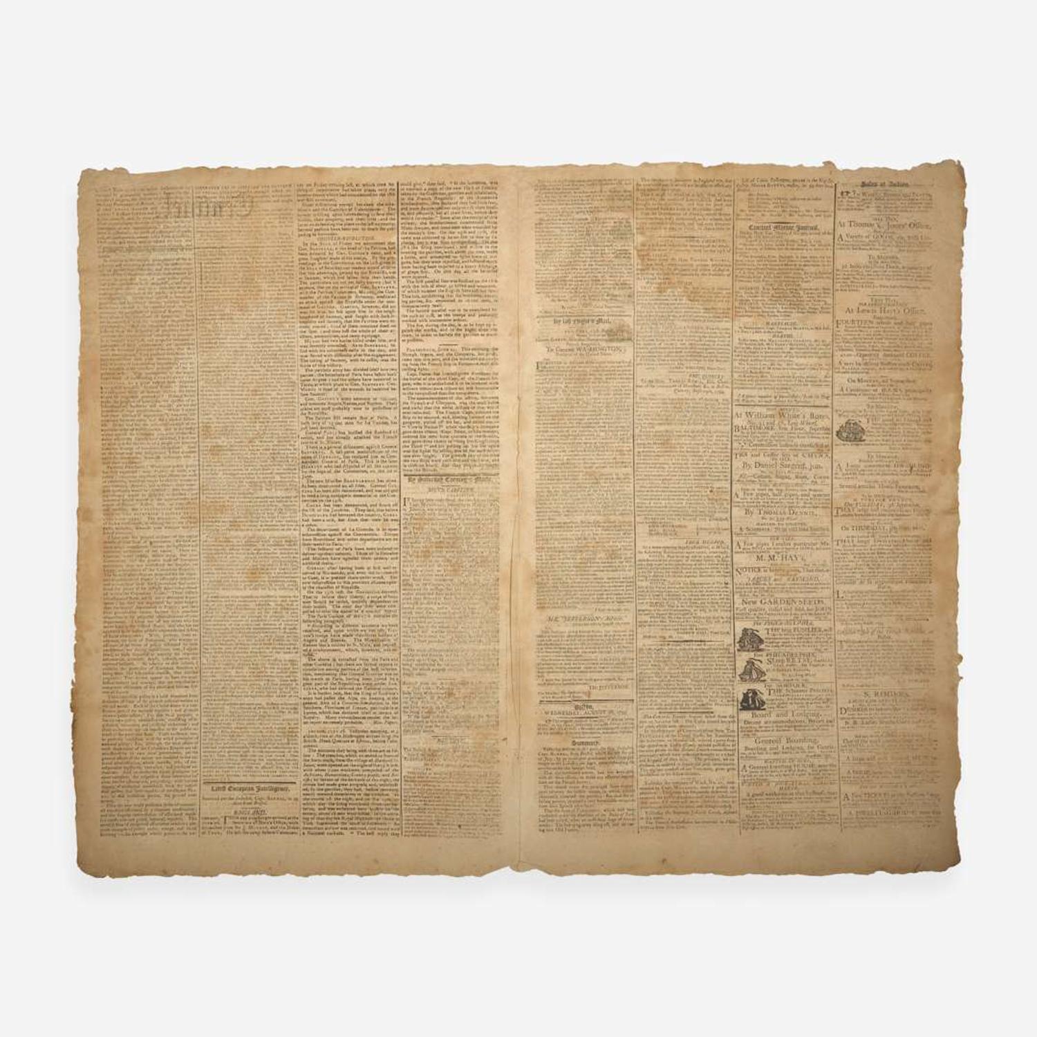 [Americana] [Genet, Edmond-Charles] Group of 3 Issues of the Columbian Centinel