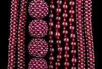 Four Chinese Imitating Tourmaline Beaded Necklaces