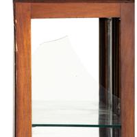 An Aesthetic Movement Inlaid Mahogany Vitrine Cabinet