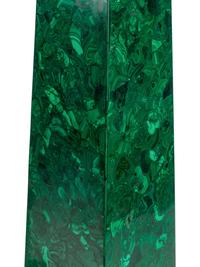 A Pair of Monumental Malachite Veneered Obelisks