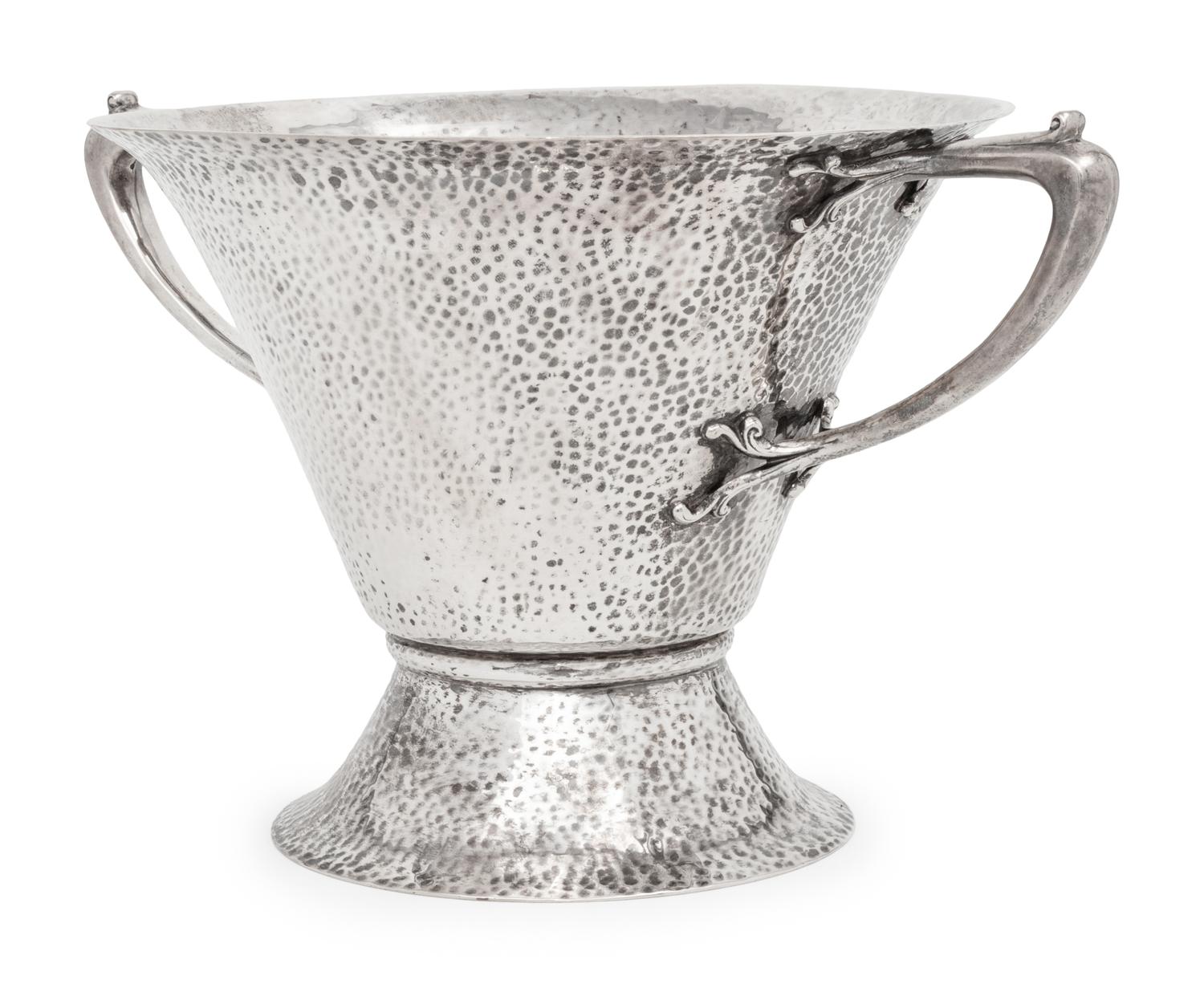 An English Arts and Crafts Silver Wine Cooler