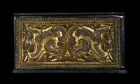 An Ordos Gilt-Bronze Plaque with Mythological Creatures