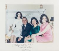 JOHNSON, LYNDON B. Color photograph, inscribed.