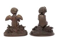 A Pair of French Bronze Figures of Putti