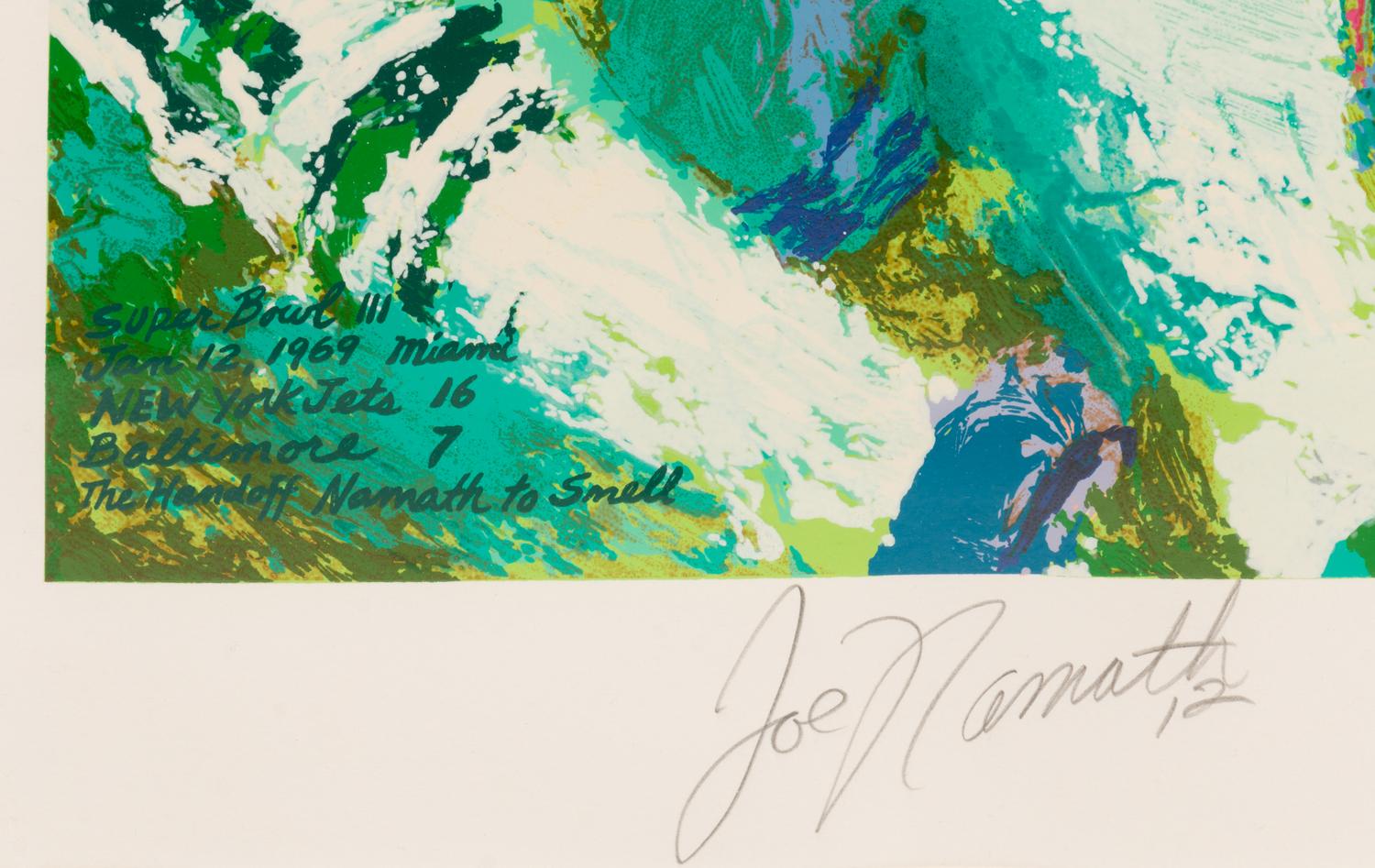 A 2007 Joe Namath "Hand Off Super Bowl III" LeRoy Neiman Serigraph,