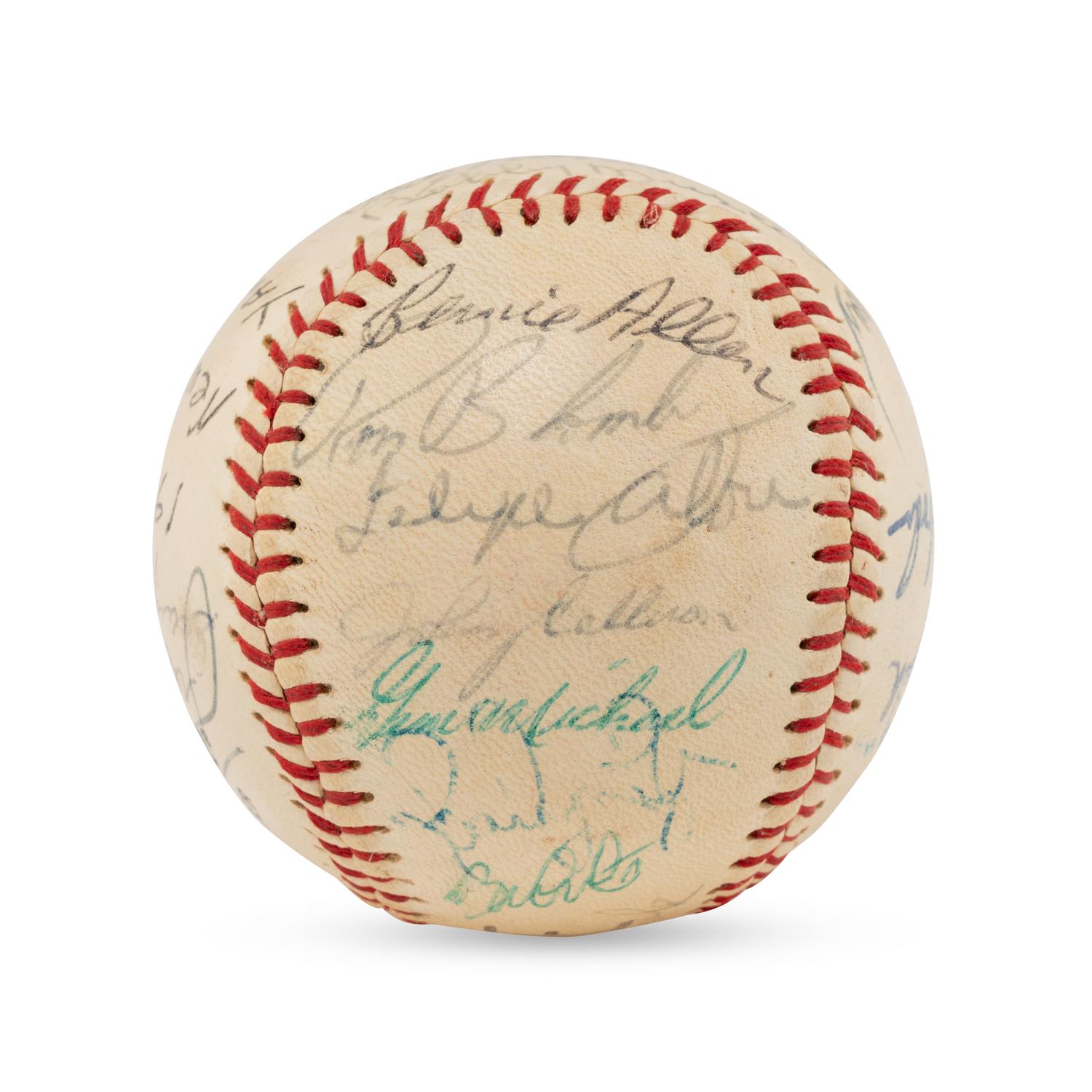 A 1973 New York Yankees Team Signed Autograph Baseball (Beckett Authentication Services Letter of Authenticity)