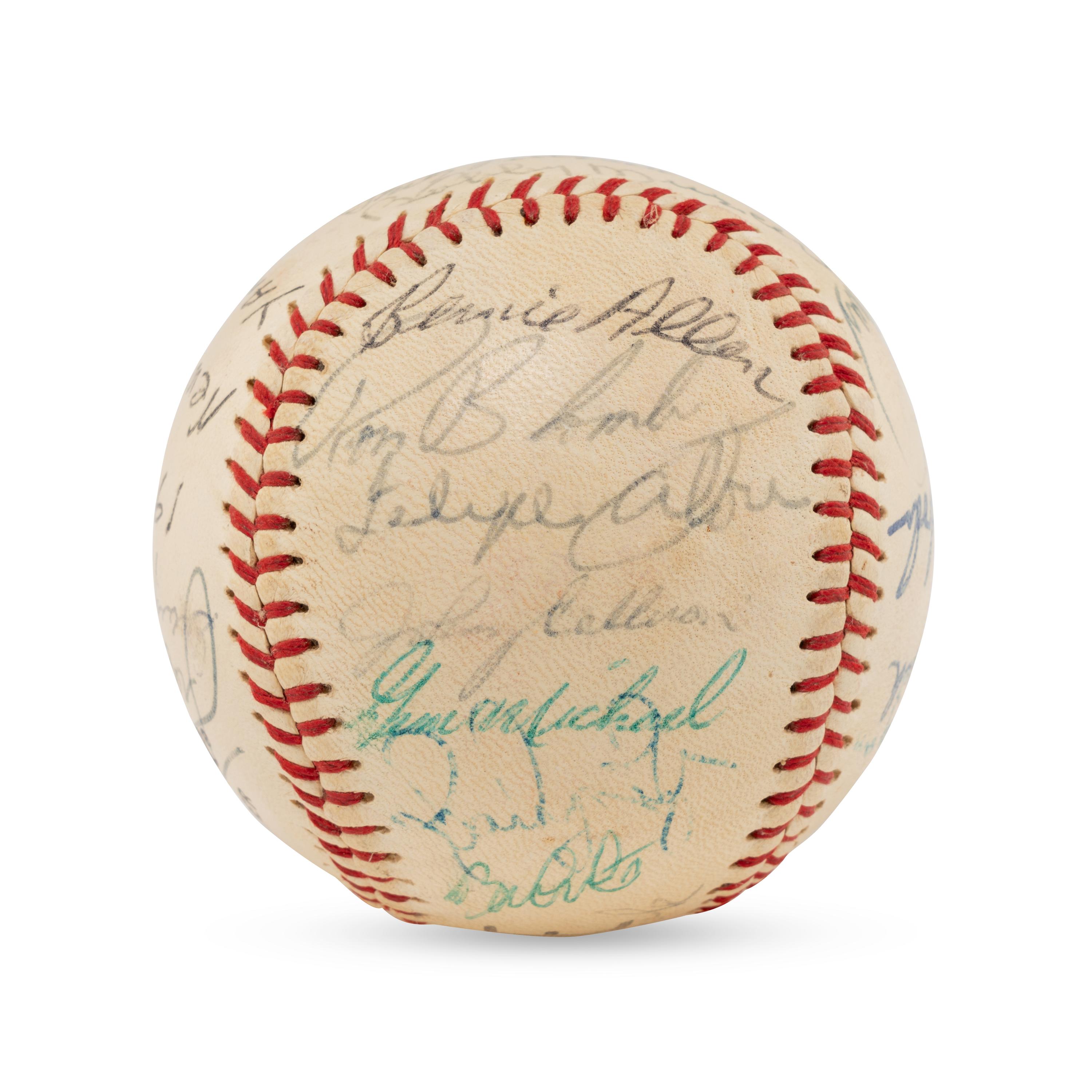 A 1973 New York Yankees Team Signed Autograph Baseball (Beckett Authentication Services Letter of Authenticity)