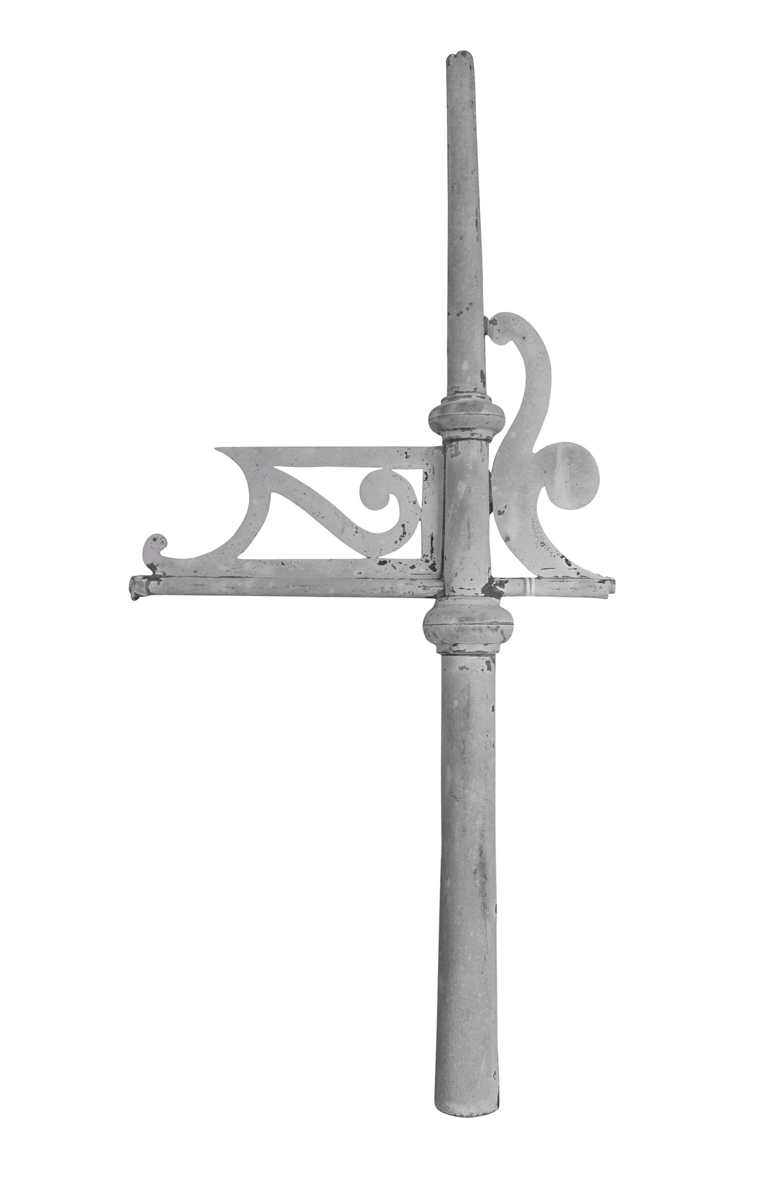 A Zinc Roof Top Finial 9" W x 1" D x 20" H — Germany, Early 20th Century