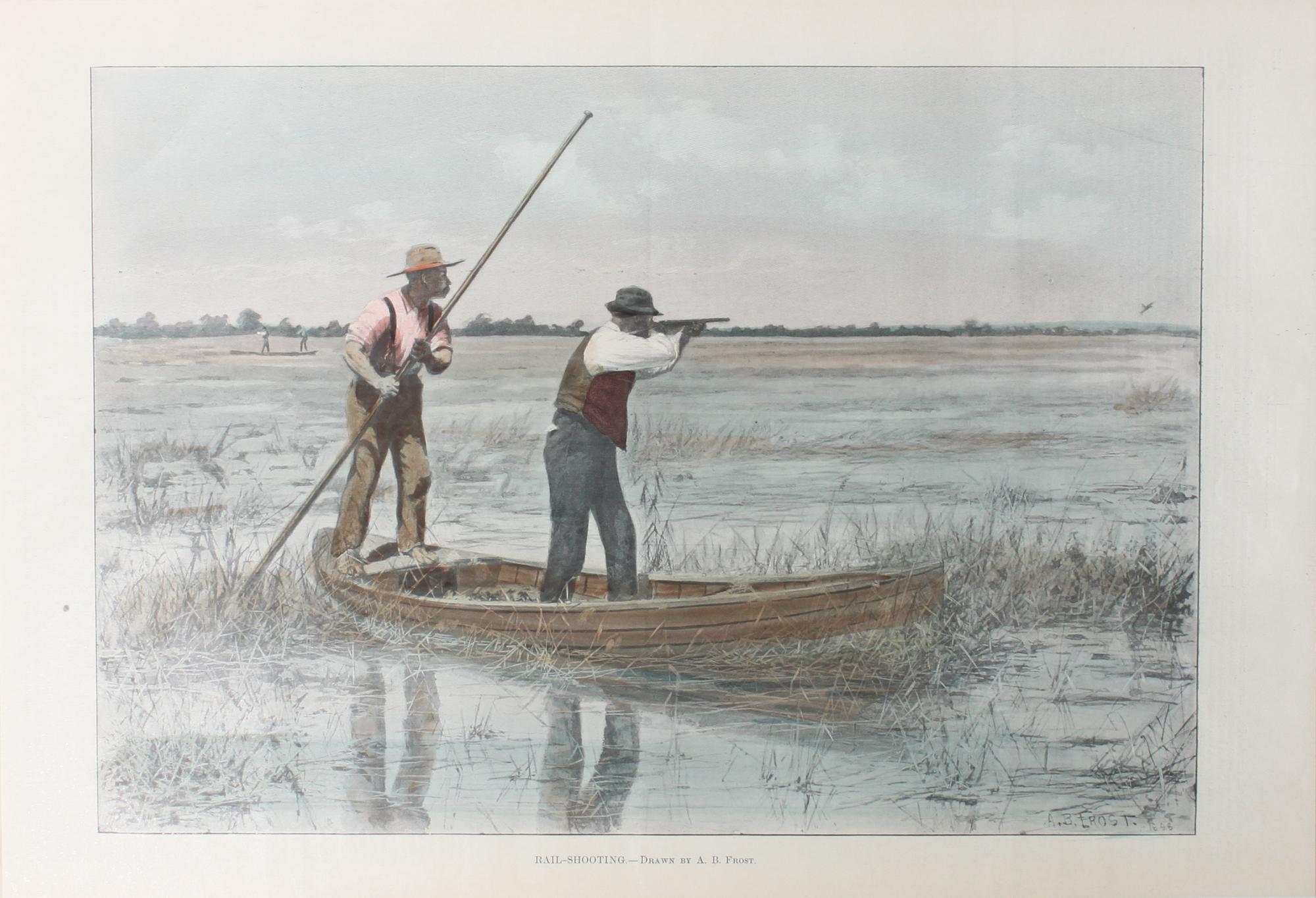 Four Hand Colored Sporting Prints, A.B. Frost (American 1851-1928) Height 15 x width 10 inches (largest) — 19TH CENTURY