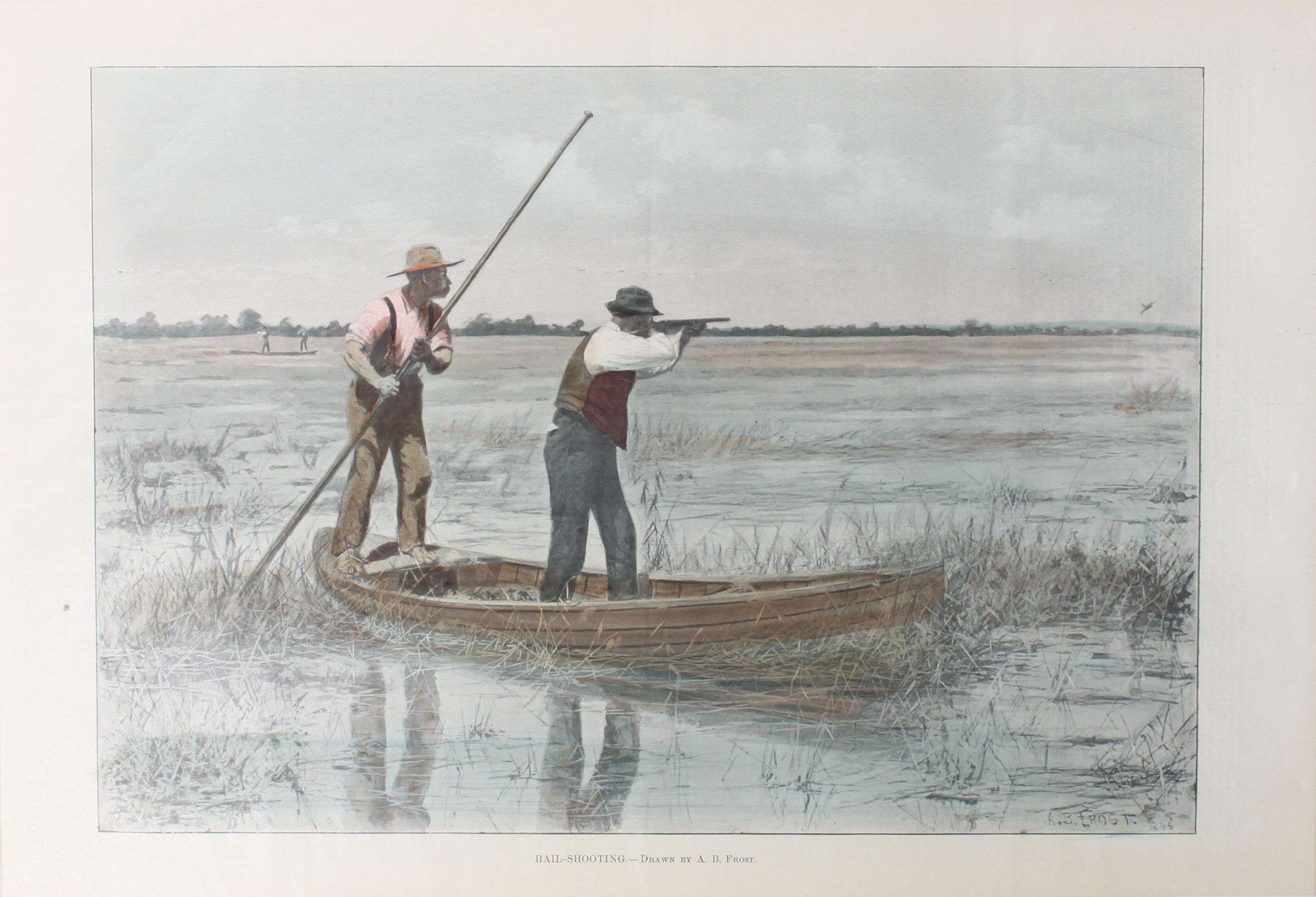 Four Hand Colored Sporting Prints, A.B. Frost (American 1851-1928) Height 15 x width 10 inches (largest) — 19TH CENTURY