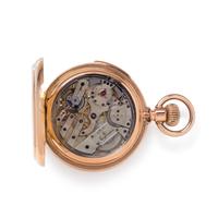 JULES JURGENSEN, 18K PINK GOLD FIVE MINUTE REPEATER OPEN FACE POCKET WATCH