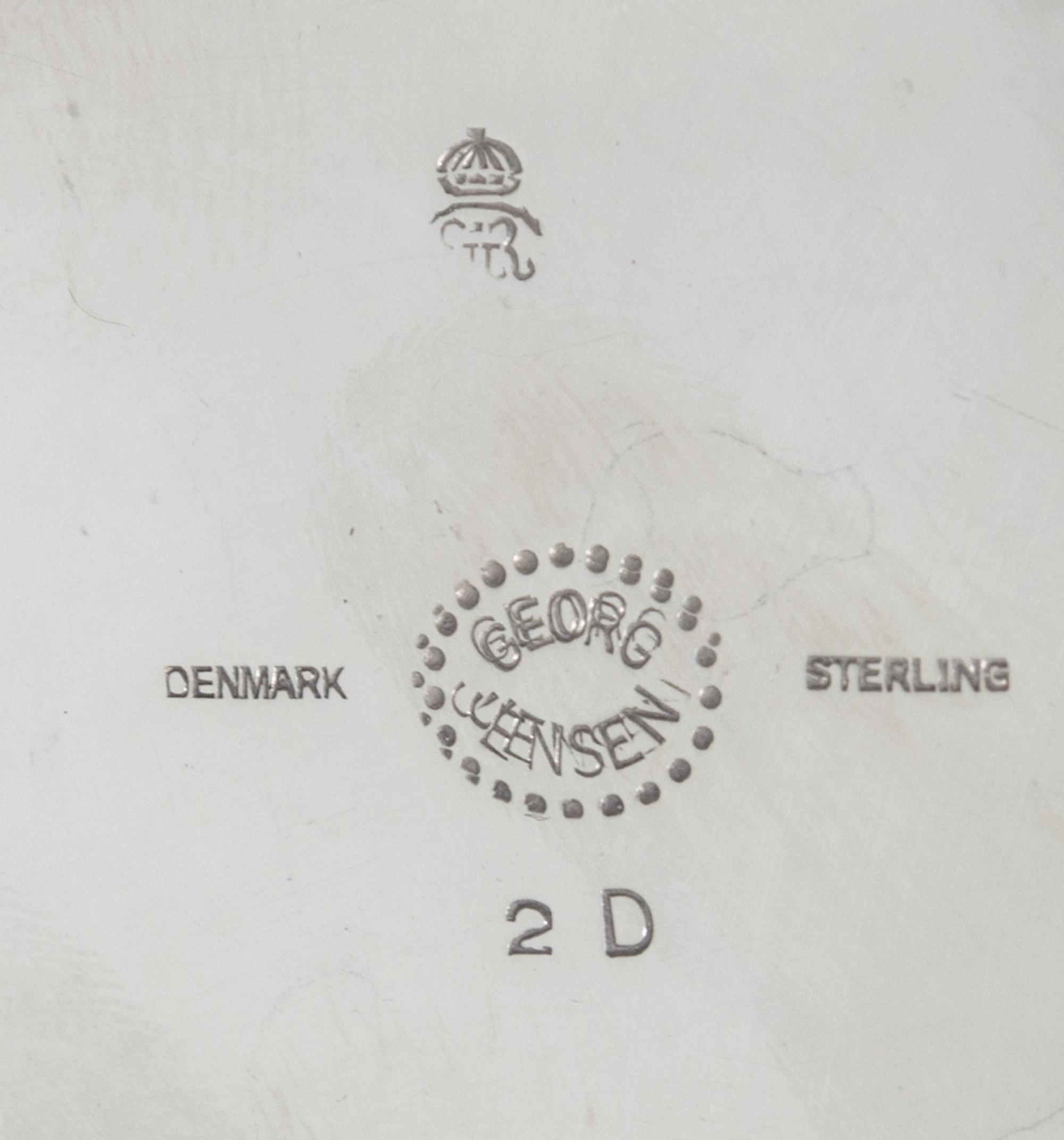 A Danish Silver Four-Piece Tea and Coffee Service, Georg Jensen Silversmithy, Copenhagen, Mid-20th Century, Blossom pattern, comprising