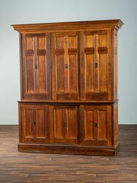 A Country Brass Mounted Oak Lawyer's Bookcase