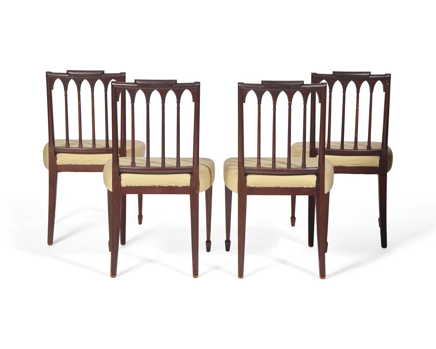 A Set of Four Federal Style Mahogany Side Chairs