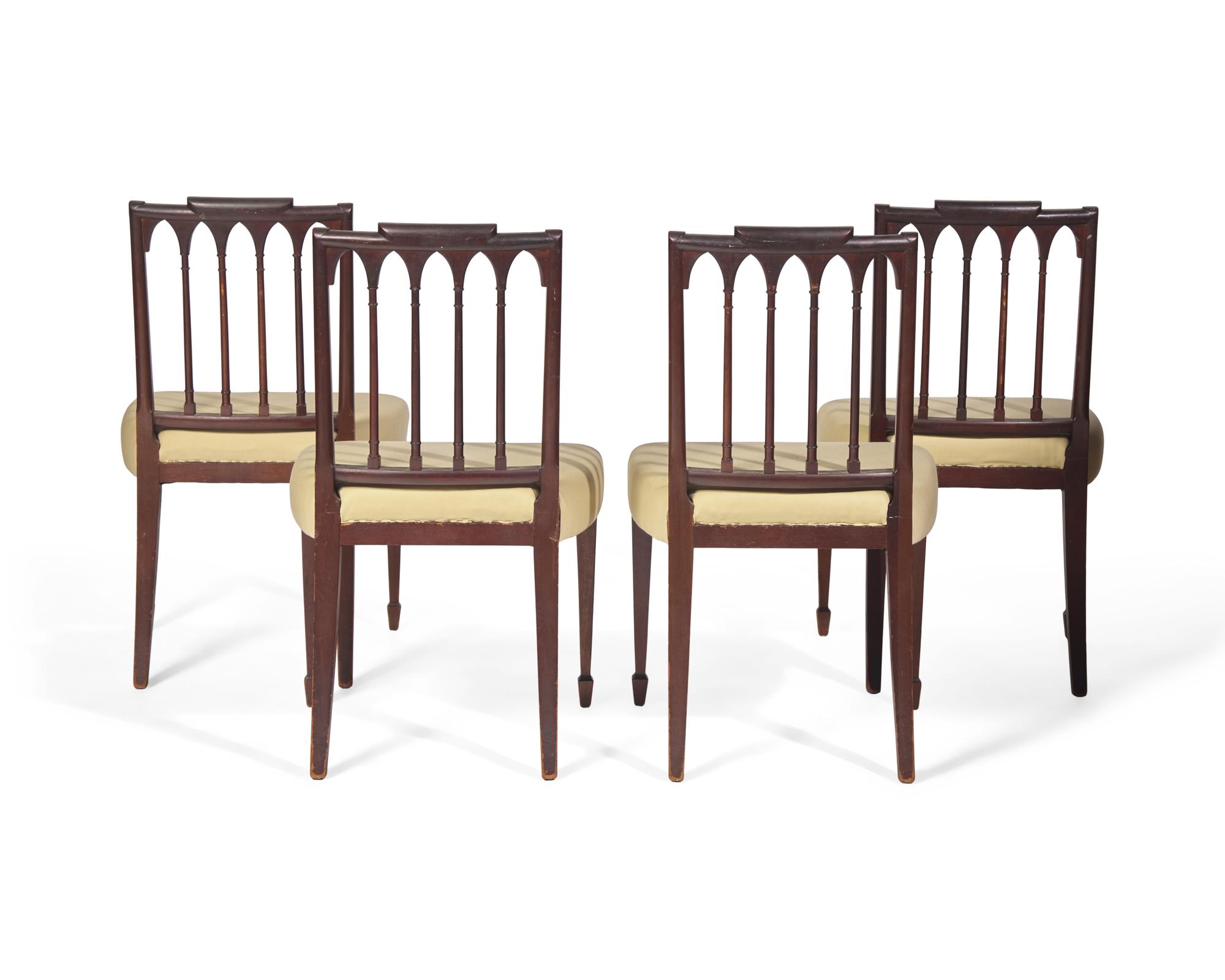 A Set of Four Federal Style Mahogany Side Chairs