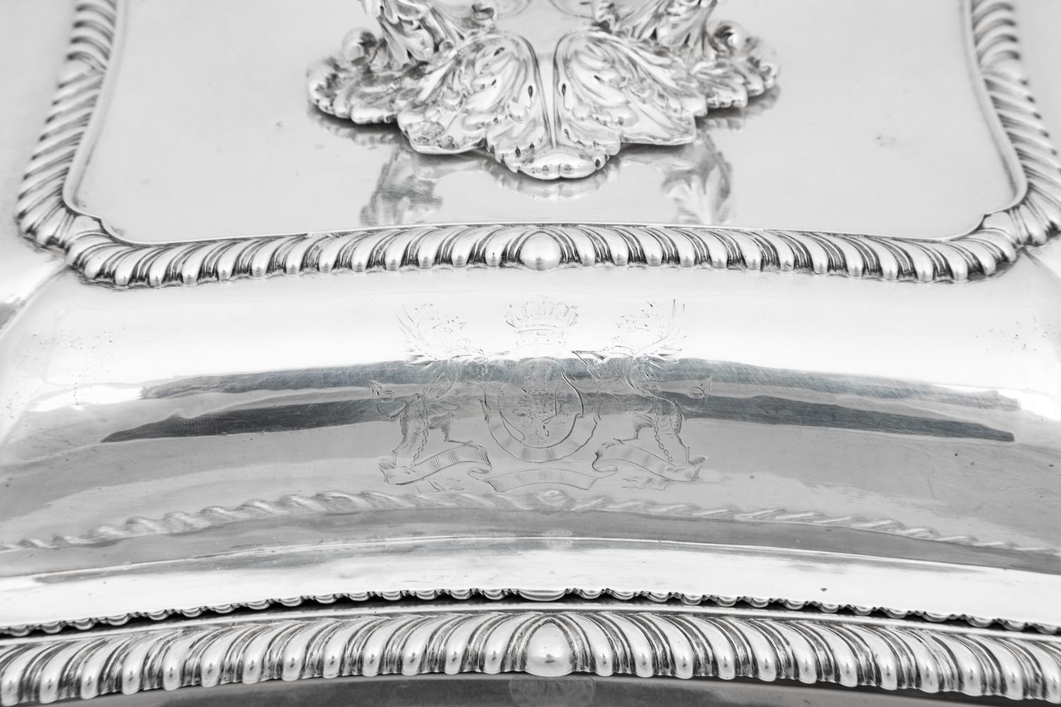 A George IV Silver Covered Serving Dish and Warming Stand