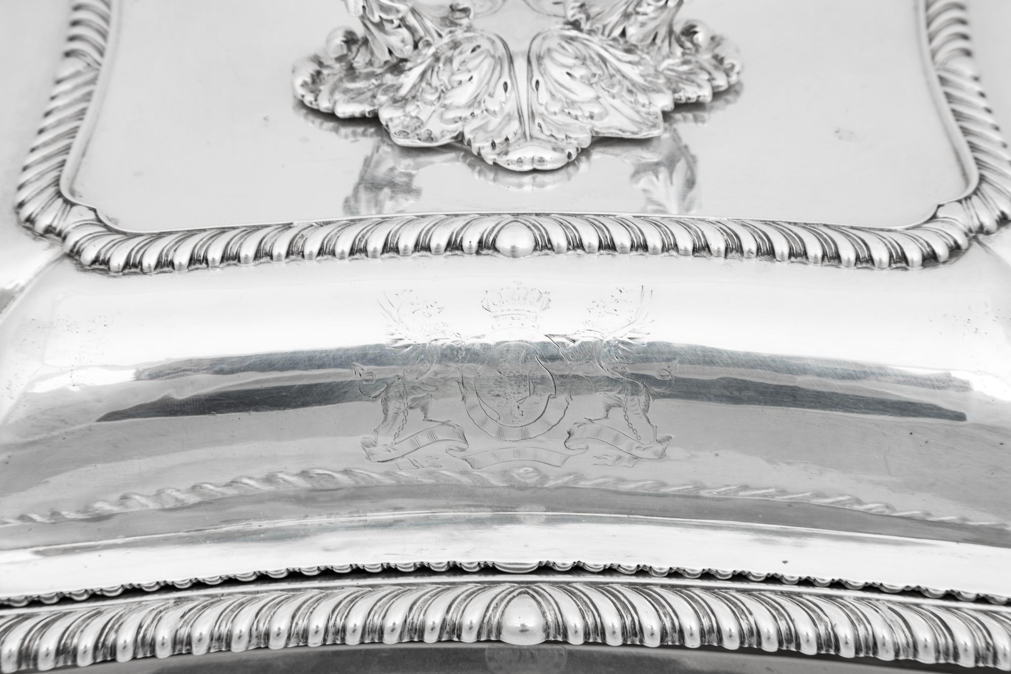 A George IV Silver Covered Serving Dish and Warming Stand