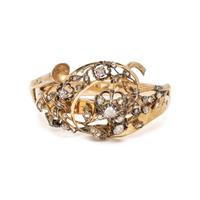 YELLOW GOLD AND ROSE CUT DIAMOND BRACELET