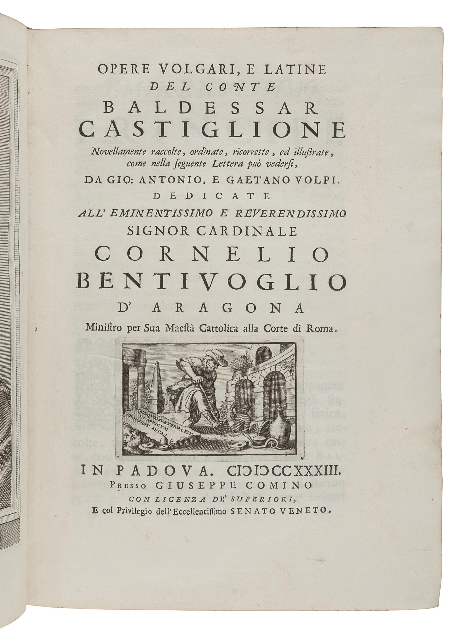 [18th & 19th CENTURY PRINTING - ITALY]. A group of 4 works, comprising: