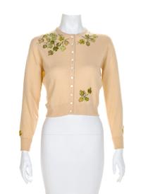 An Isabel Vintage Beige Cardigan, 1950-60s No size label