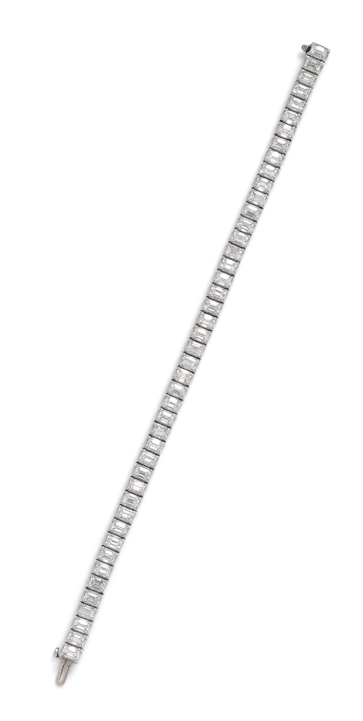 A Platinum and Diamond Bracelet,
