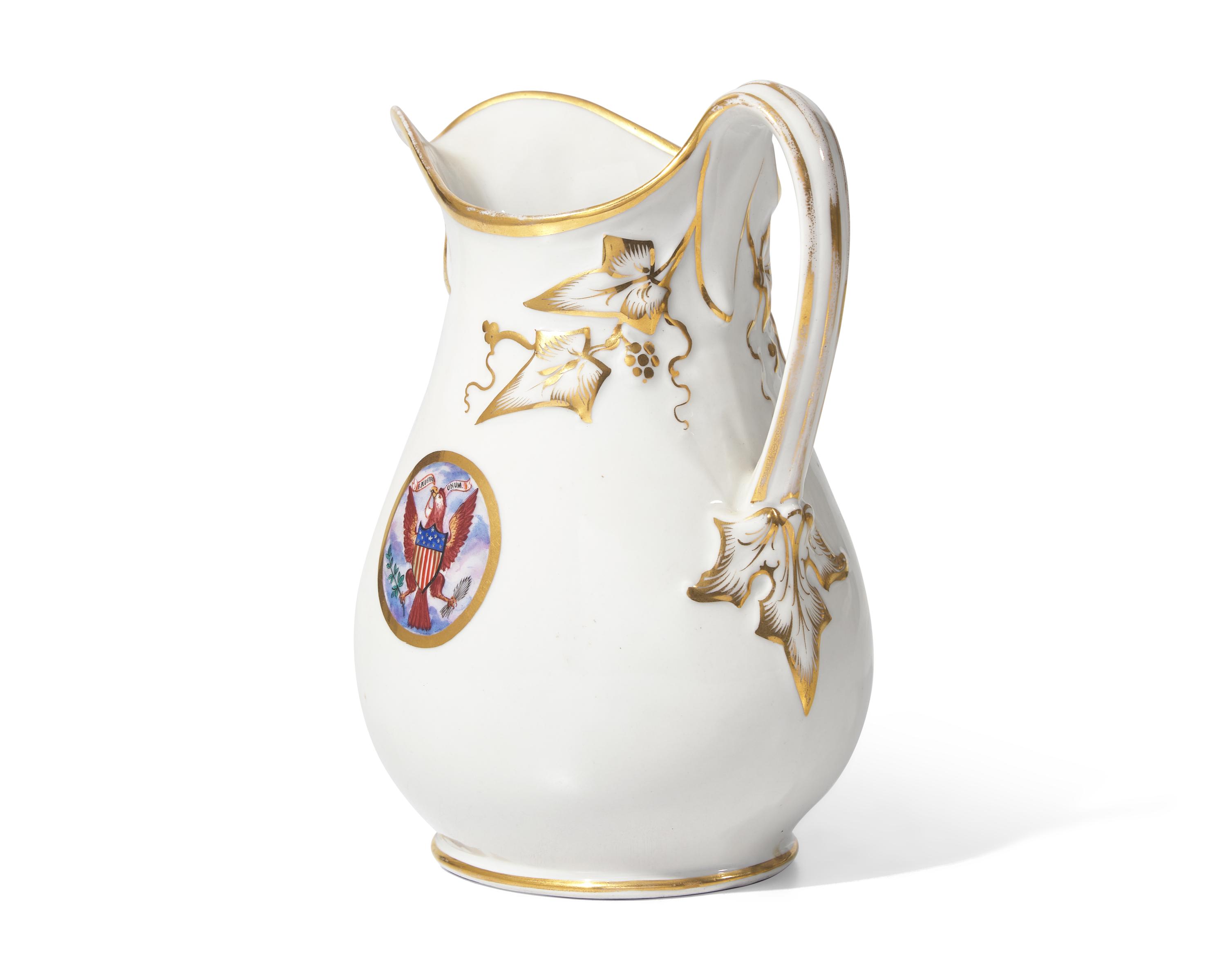 A Presidential Porcelain Water Pitcher Associated With Chester A. Arthur (1829-1886)