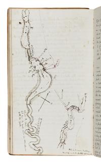 [Yellowstone]. Comstock, Theodore Bryant (1849-1915). A pair of personal manuscript journals documenting Comstock's 1873 exploration of Yellowstone. [Wyoming Territory, 1873-1875].