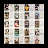 A Collection of Baseball Hall of Fame Signed Displays Including Ted Williams and Mickey Mantle