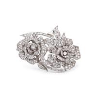 DIAMOND ROSE CONVERTIBLE BROOCH
