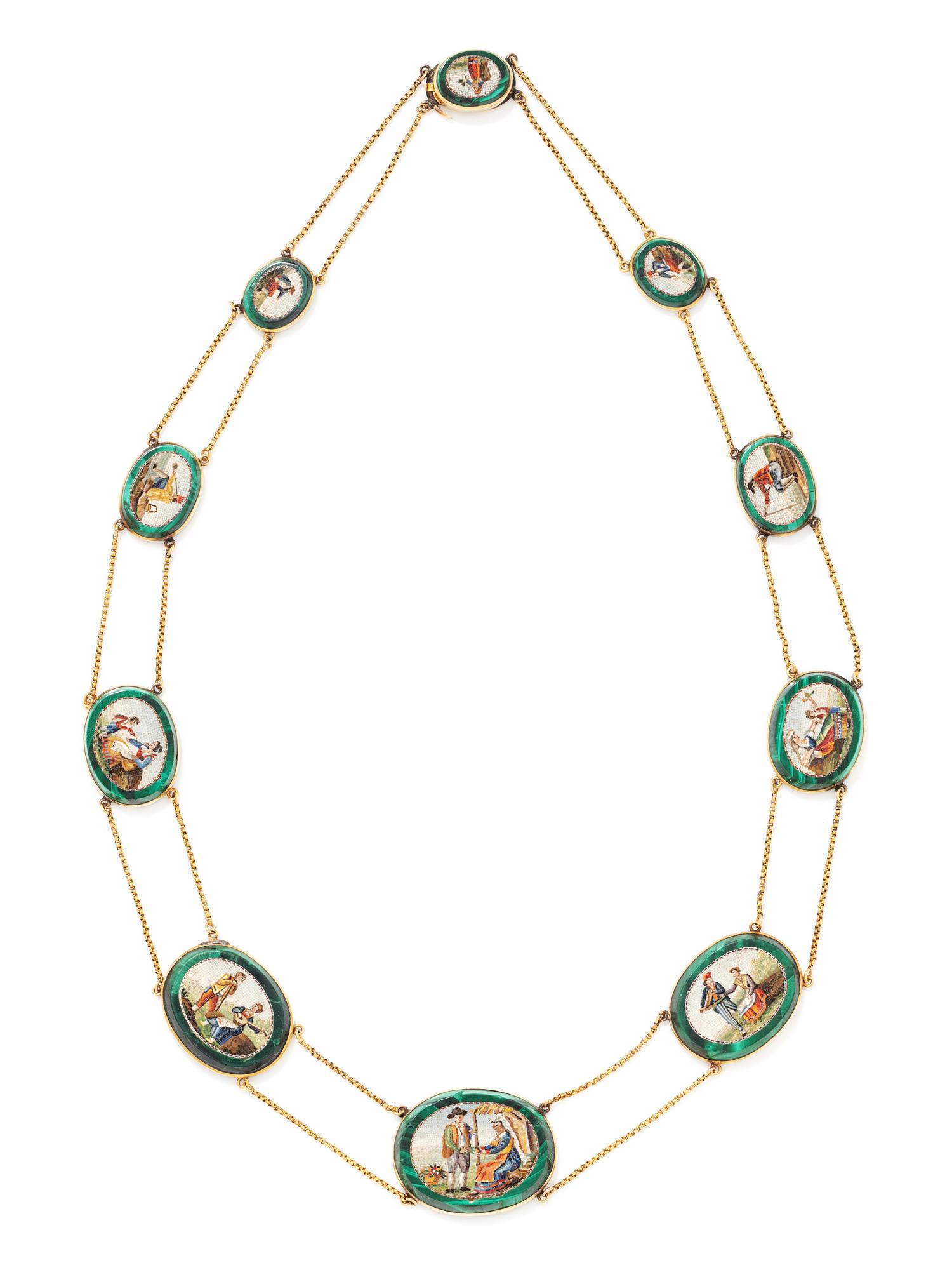 VICTORIAN, MICROMOSAIC NECKLACE