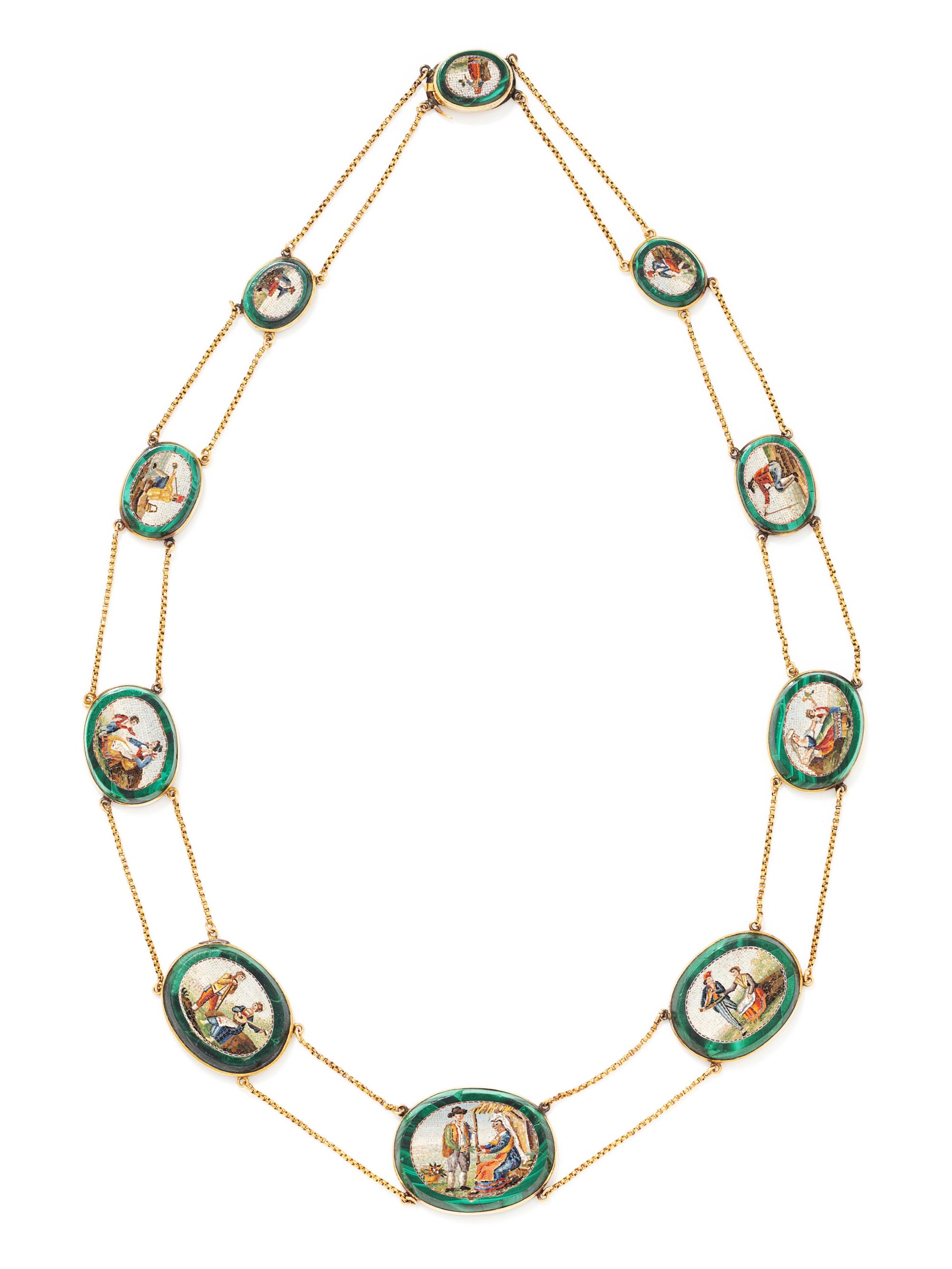 VICTORIAN, MICROMOSAIC NECKLACE