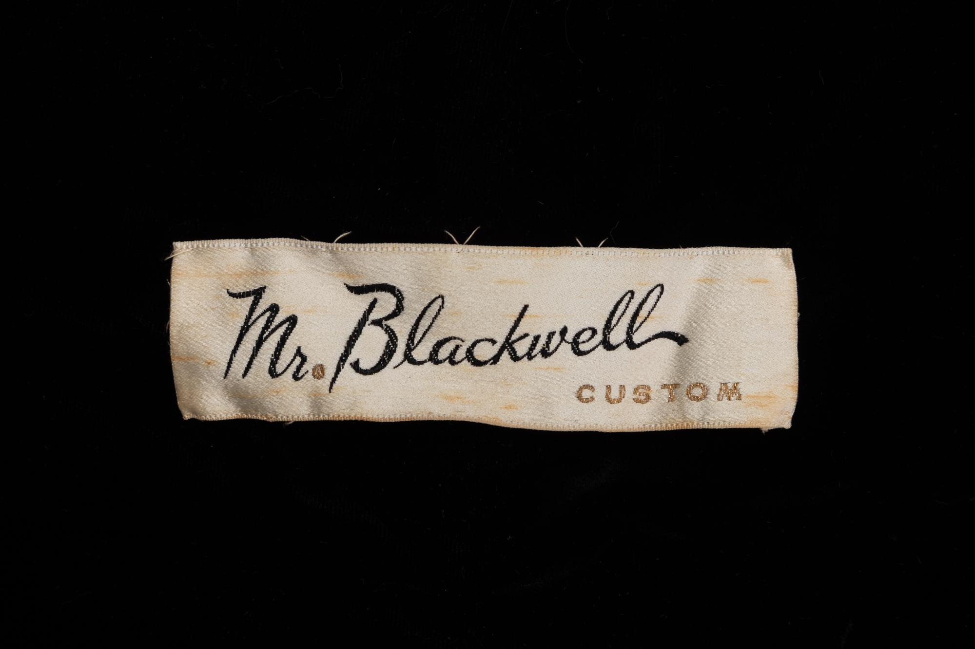 Mr. Blackwell Custom Velvet and Fur Trimmed Cape,