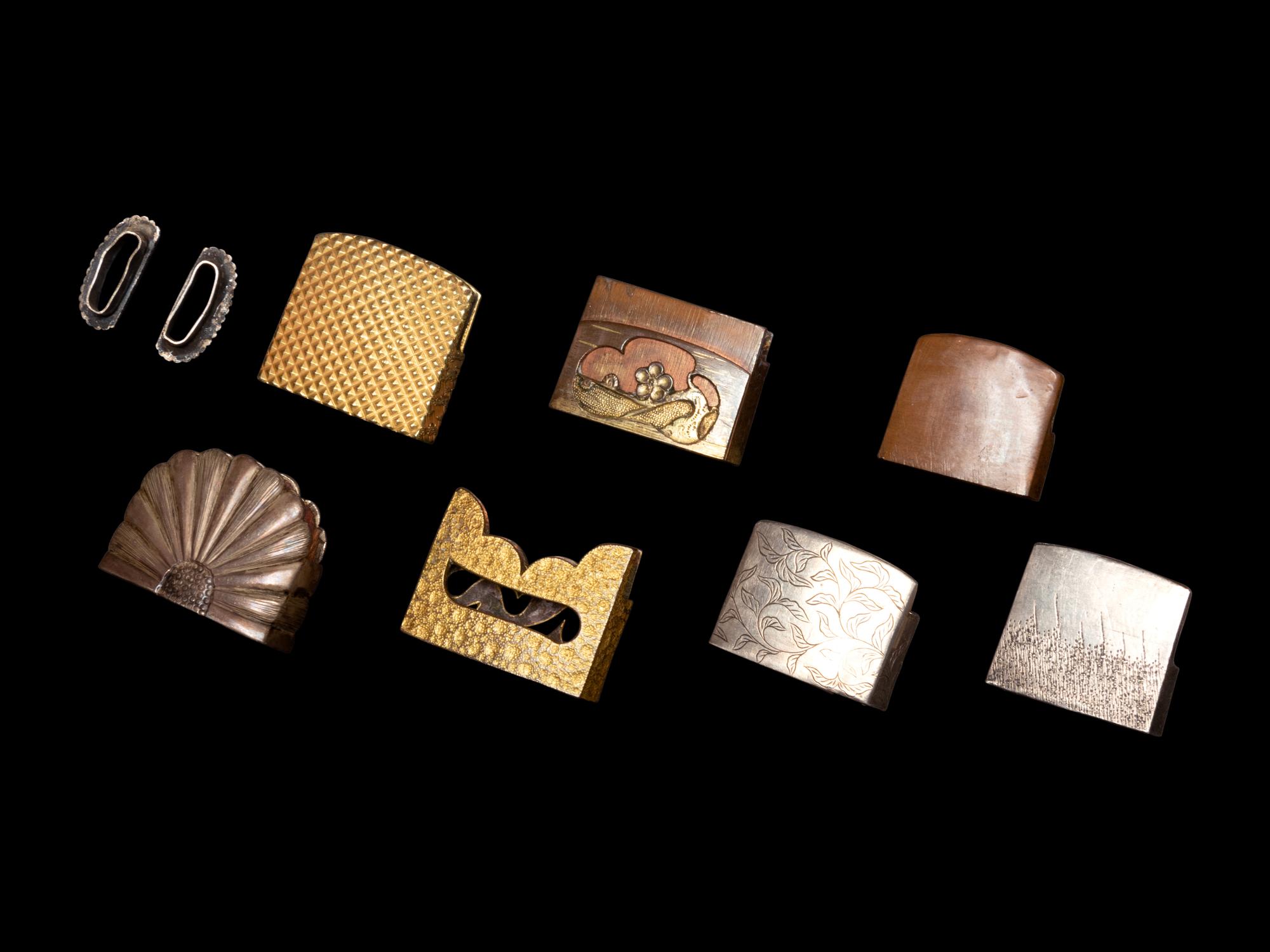 Five Fuchi-Gashira Sets, Seven Habaki and One Set of Shitodome