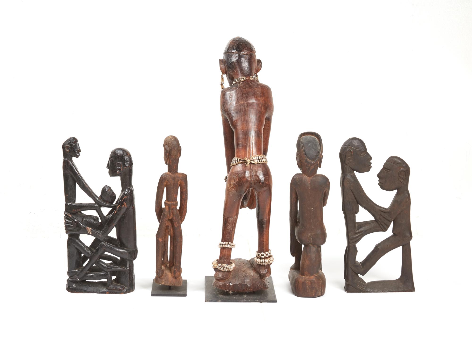 Five Asmat Wood Figures