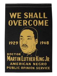 [CIVIL RIGHTS]. Double-sided memorial banner featuring Martin Luther King, Jr., and John F. Kennedy.