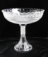 A Large Cut Glass Compote Height 12 1/2 inches. — 20TH CENTURY