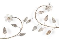 A Pair of Rock Crystal Mounted Two-Light Sconces in the Style of Maison Baguès