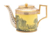 A Paris Porcelain Teapot Height 4 1/5 inches. — EARLY 19TH CENTURY