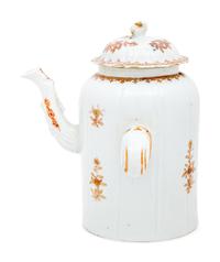 A Chinese Export Porcelain Armorial Spanish Market Coffee Pot and Cover