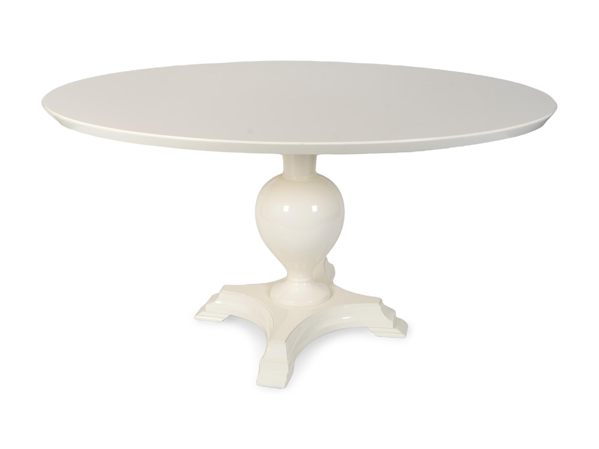 A Contemporary White Lacquer Oval Breakfast Table — 20TH/21ST CENTURY